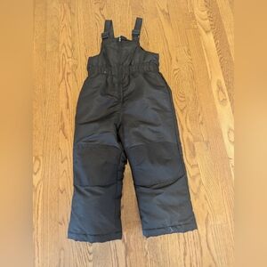 Wonder Nation Toddler Snow Bibs size 4T Black Winter Skiing Insulation
